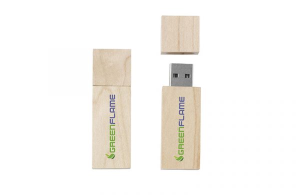 USB Stick - helles Holz