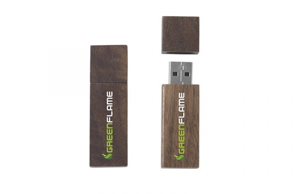 USB Stick - dunkles Holz