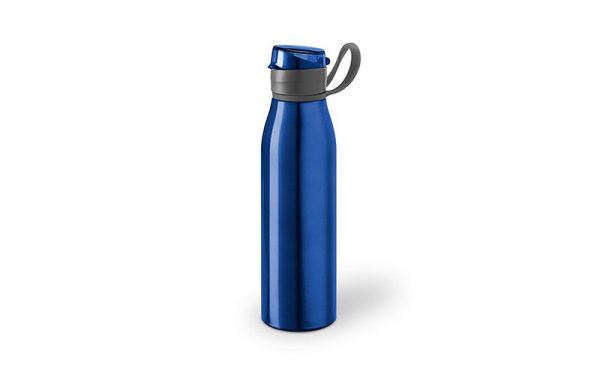 Designer Alu-Trinkflasche blau