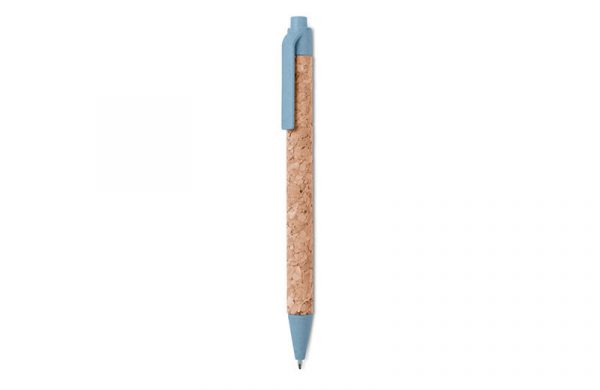 Kork-Kugelschreiber blau