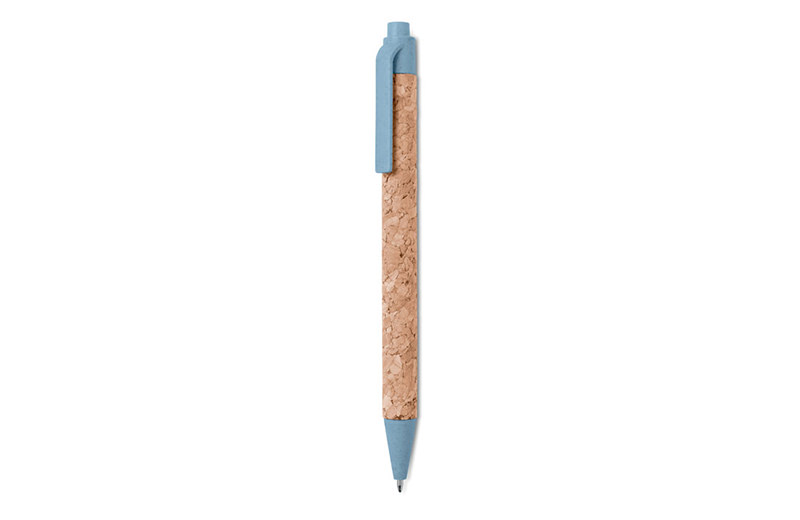 Kork-Kugelschreiber blau