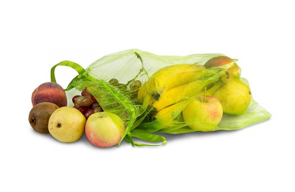 Obst- und Gemüsebeutel aus Organza mit Obst