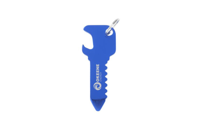 Schlüsselanhänger Key-colour blau Flaschenöffner