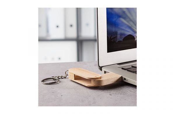 USB-Stick Holz Twister Schlüsselanhänger