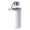 Kleine Glasflasche mit Sleeve weiß