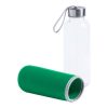 Kleine Glasflasche mit Sleeve grün