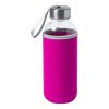 Kleine Glasflasche mit Sleeve lila