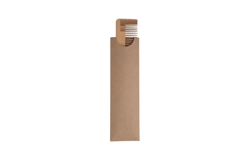 Natur Bambus-Kamm in Kraftpapier Verpackung