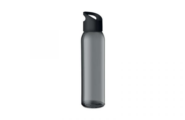 Farbige Glasflasche - Trinkflasche aus Glas schwarz