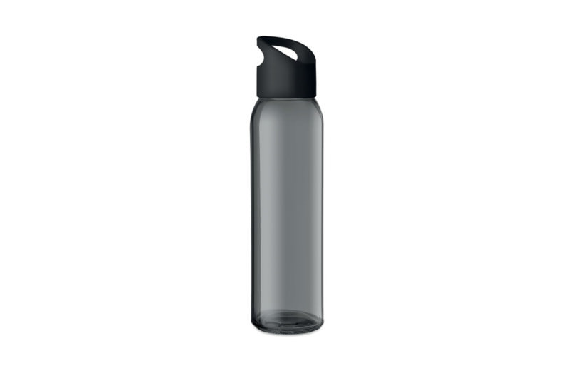 Farbige Glasflasche - Trinkflasche aus Glas schwarz