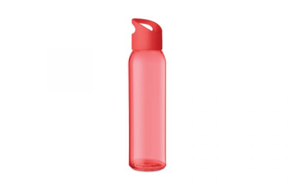 Farbige Glasflasche - Trinkflasche aus Glas rot
