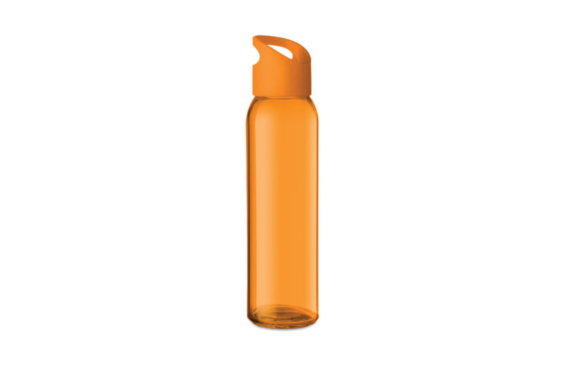 Farbige Glasflasche - Trinkflasche aus Glas orange