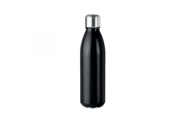 Glasflasche in Flaschenform schwarz