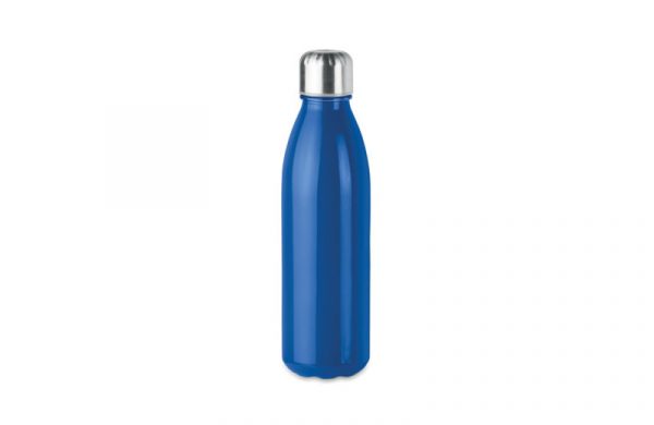 Glasflasche in Flaschenform königsblau