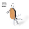 9-in-1 Multi-Tool-Schlüsselanhänger aus Edelstahl & Holz