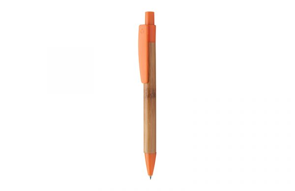Boho Bambus-Kugelschreiber orange