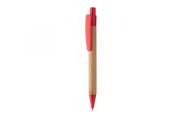 Boho Bambus-Kugelschreiber rot