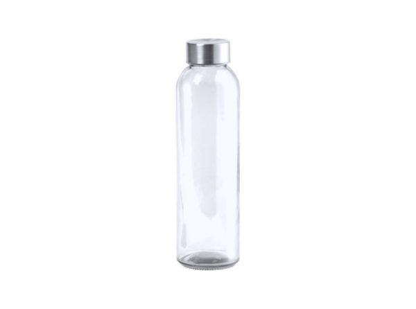 Glas-Trinkflasche sporty transparent