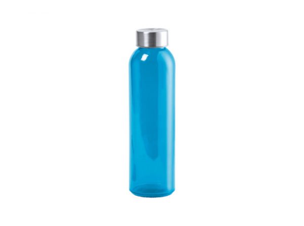 Glas-Trinkflasche sporty blau