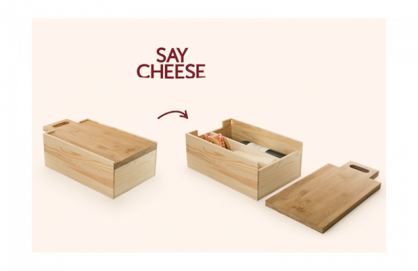 Designer Rackpack Weingeschenkbox Say Cheese
