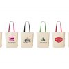 Canvas Tasche mit farbigen Griffen - alle Farben