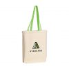 Canvas Tasche mit farbigen Griffen grün