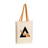 Canvas Tasche mit farbigen Griffen orange