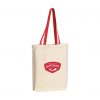 Canvas Tasche mit farbigen Griffen rot