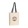 Canvas Tasche mit farbigen Griffen rot