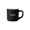 Retro-Tasse im Emaille-Design schwarz