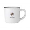Retro-Tasse im Emaille-Design weiss