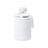 Glas Trinkflasche mit Softshell Hülle Weiss