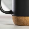 Tasse mit Korkboden - schwarz - Detailansicht