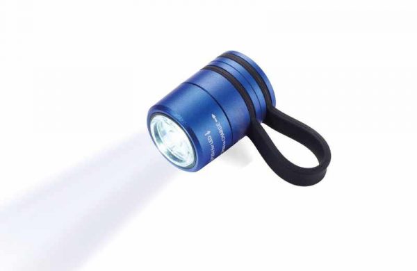 Taschenlampe Safety Light Blau leuchtend
