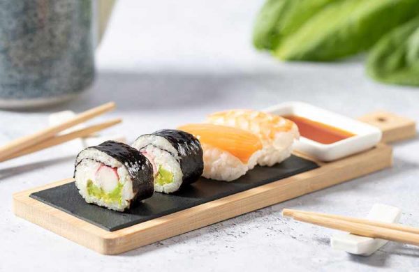 6-teiliges Set mit Sushi