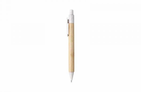 Kugelschreiber aus Bambus und Weizenstroh Grau