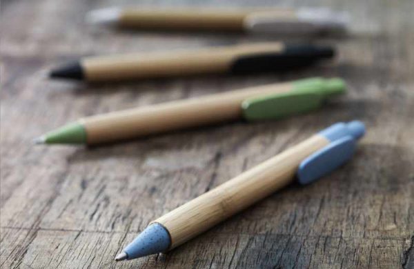 Kugelschreiber aus Bambus und Weizenstroh alle Farben
