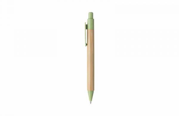Kugelschreiber aus Bambus und Weizenstroh grün
