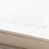 Notizbuch aus recyceltem Milchkarton Detail