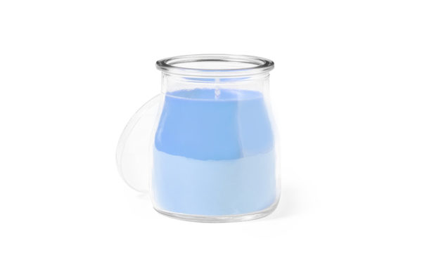 Europäische Duftkerzen in Glasbehältern blau