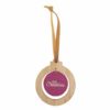 Individueller Weihnachtsbaumschmuck aus Holz und Acryl Beispiel Pink