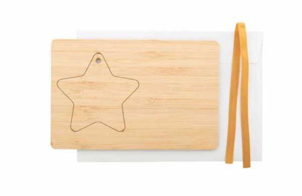 Weihnachtliche Grußkarte Bambus Stern