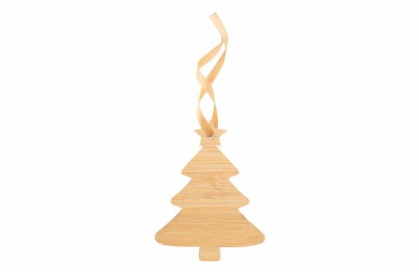 Weihnachtliche Grußkarte Bambus mit ausgelöstem Tannenbaum