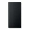 Aluminium Powerbank mit Solarpaneel Rückseite schwarz