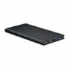 Aluminium Powerbank mit Solarpaneel schwarz