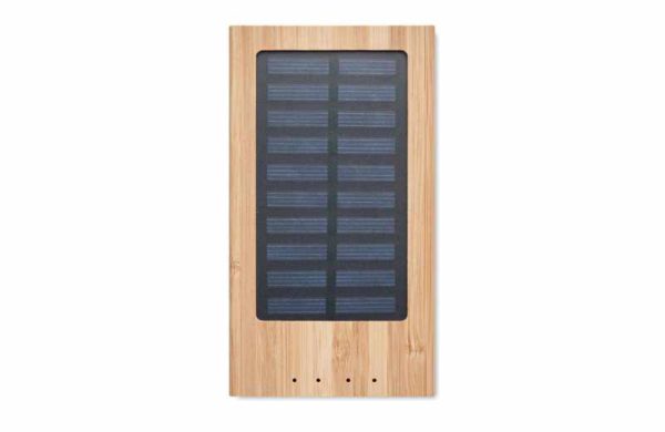 Solar Powerbank Bamboo Solarpaneel