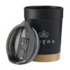 Thermo-Becher Steel`n Bamboo schwarz mit Beispieldruck