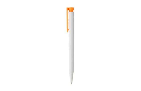 Kugelschreiber Re-New mit onangefarbenem Clip seitlich