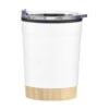 Thermo-Becher Steel`n Bamboo in Weiß geschlossen