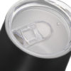 Thermo-Becher aus recyceltem Edelstahl in schwarz Detail Deckel